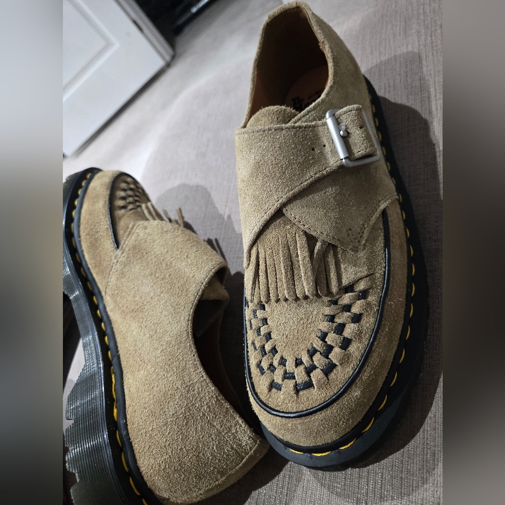 Ramsey Suede Kiltie Buckle Creepers Shoes - Unisex - Picture 2 of 8